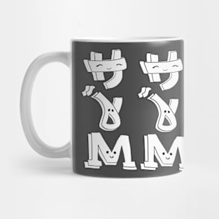 Peace in 3 letters white version Mug